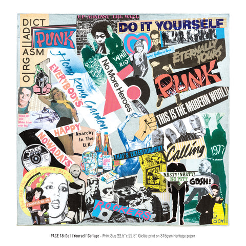 "Never Mind The Punk 45” - Do It Yourself Collage (Limited Edition Print Signed by Mal-One)