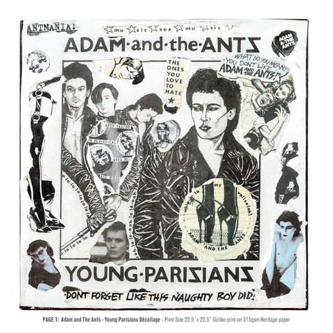 "Never Mind The Punk 45” - Adam & the Ants - Young Parisians Décollage (Limited Edition Print Signed by Mal-One)