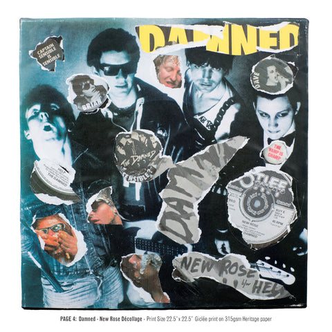 "Never Mind The Punk 45” - The Damned - New Rose Décollage (Limited Edition Print Signed by Mal-One)