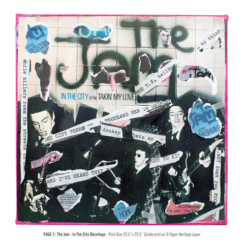 "Never Mind The Punk 45” - The Jam - In The City Décollage (Limited Edition Print Signed by Mal-One)