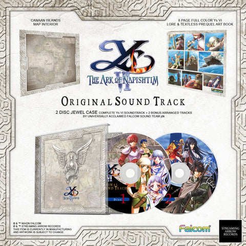 Falcom Sound Team jdk - Ys VI: The Ark of Napishtim (Original Video Game Soundtrack) [New 2x CD]